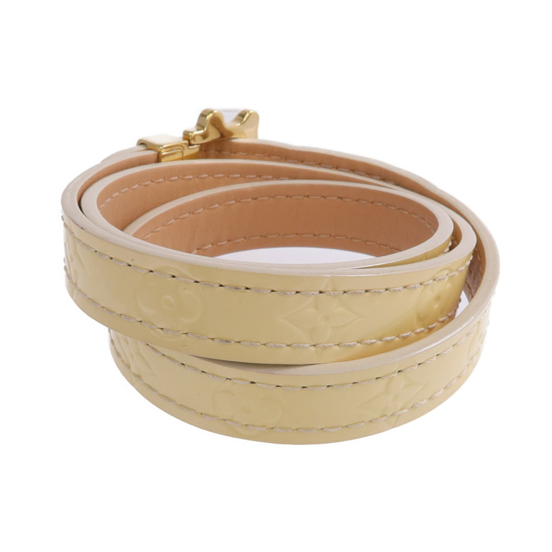 LOUIS VUITTON Monogram Vernis Triple Tour Bracelet金扣手帶-2