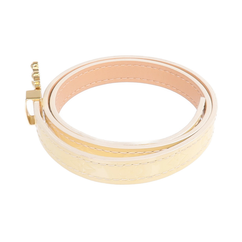LOUIS VUITTON Monogram Vernis Triple Tour Bracelet金扣手帶-6