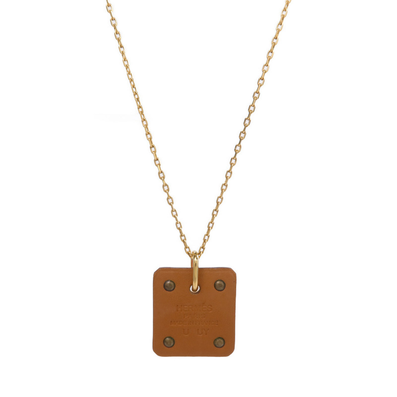 HERMES 金屬/皮革As De Coeur Necklace項鍊-1