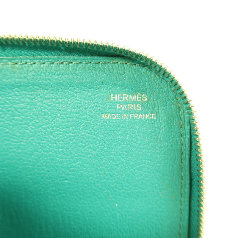 HERMES Epsom皮革Zipper Long Wallet銀扣拉鏈長錢包Bleu Paon-5