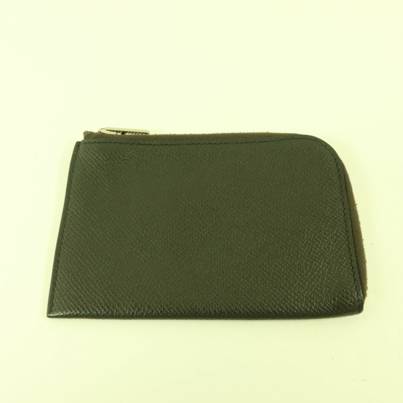 HERMES Epsom皮革Zipper Long Wallet銀扣拉鏈長錢包Bleu Paon-8