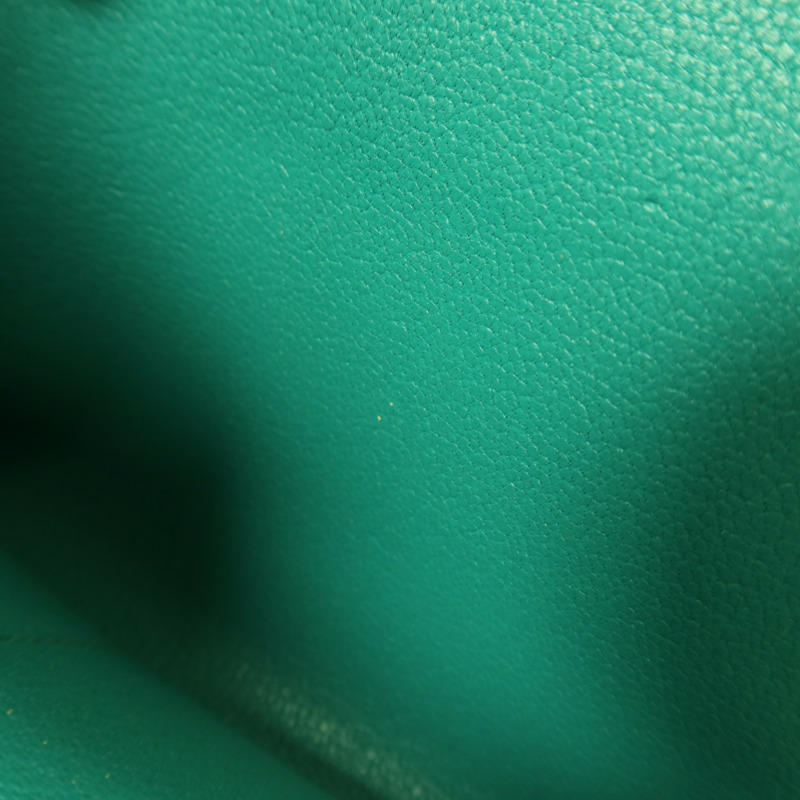 HERMES Epsom皮革Zipper Long Wallet銀扣拉鏈長錢包Bleu Paon-16