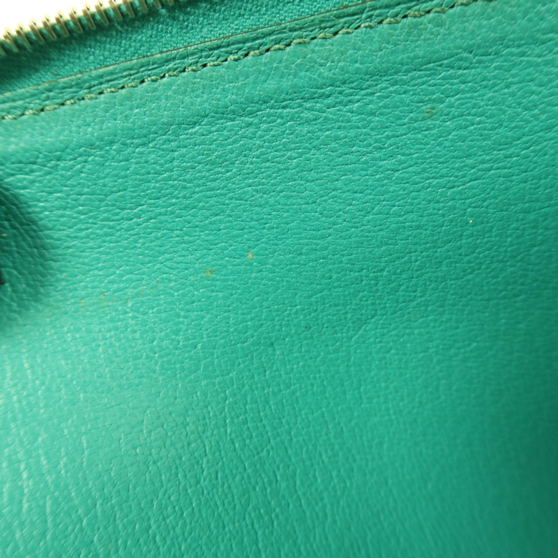 HERMES Epsom皮革Zipper Long Wallet銀扣拉鏈長錢包Bleu Paon-19