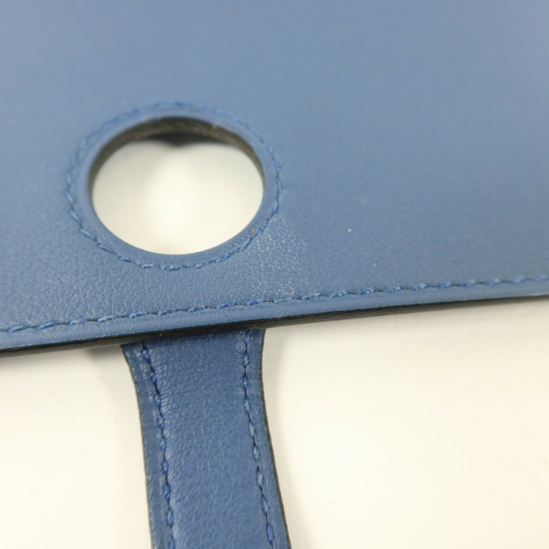 HERMES Swift皮革Dogon GM銀扣長錢包Blue Agate-18