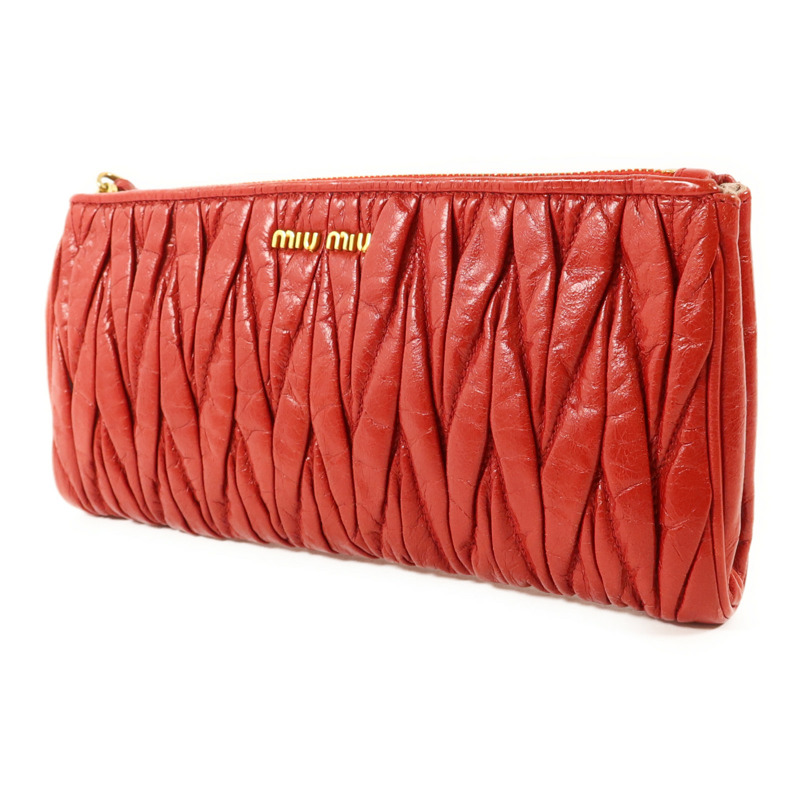 Miu Miu 牛皮皮革Clutch Bag金扣手拿包-2