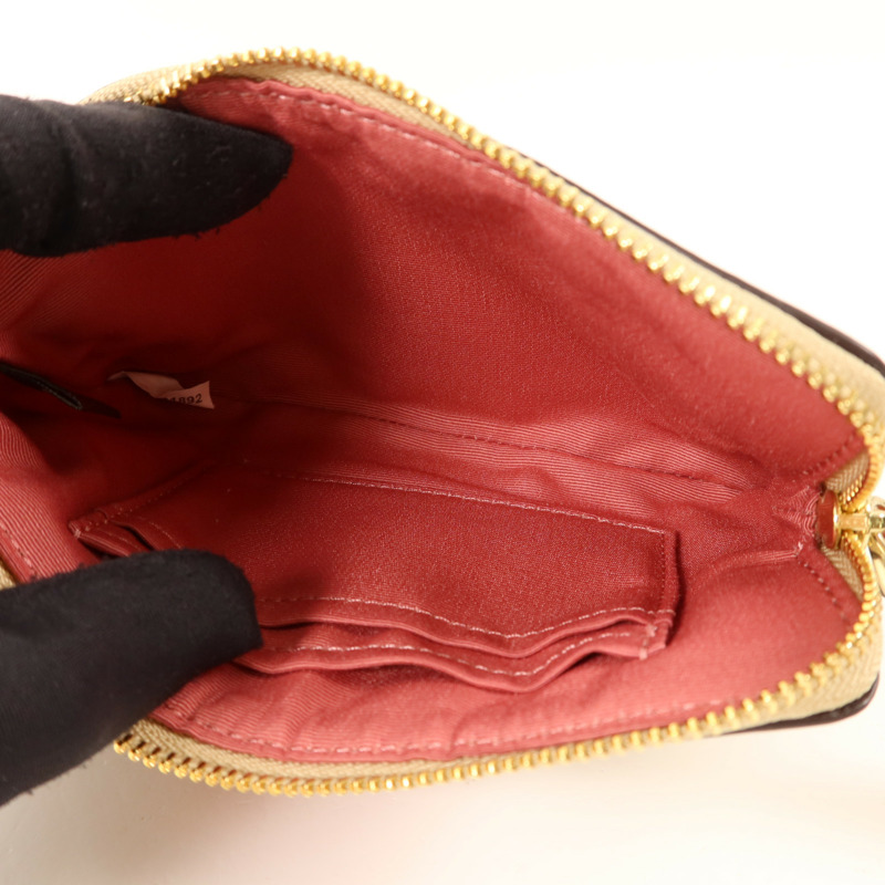 COACH 塗層帆布Corner Zip Wristlet金扣拉鏈錢包-4