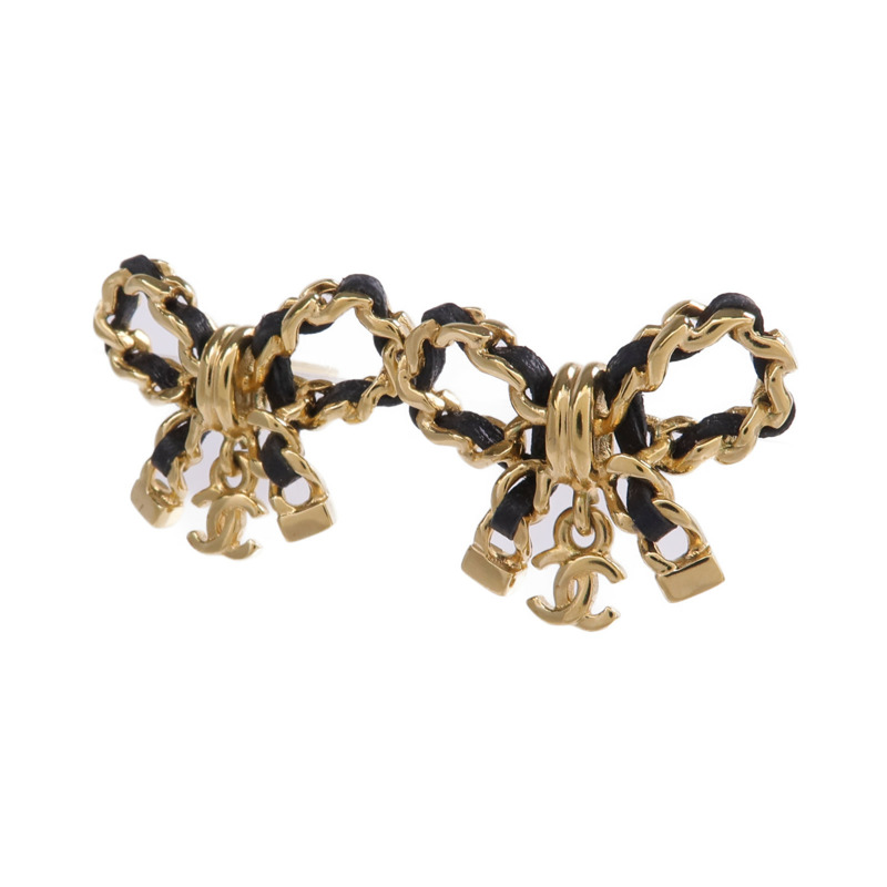 CHANEL 金屬/皮革Earrings耳環-1
