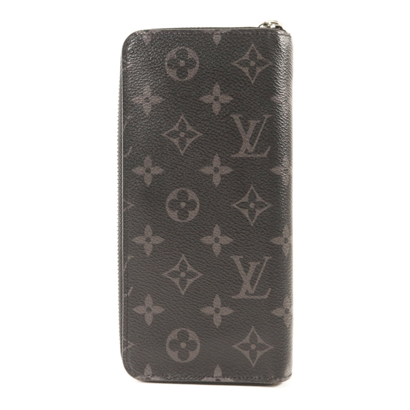 LOUIS VUITTON Monogram Eclipse Zippy Long Vertical Wallet銀扣拉鏈長錢包-1