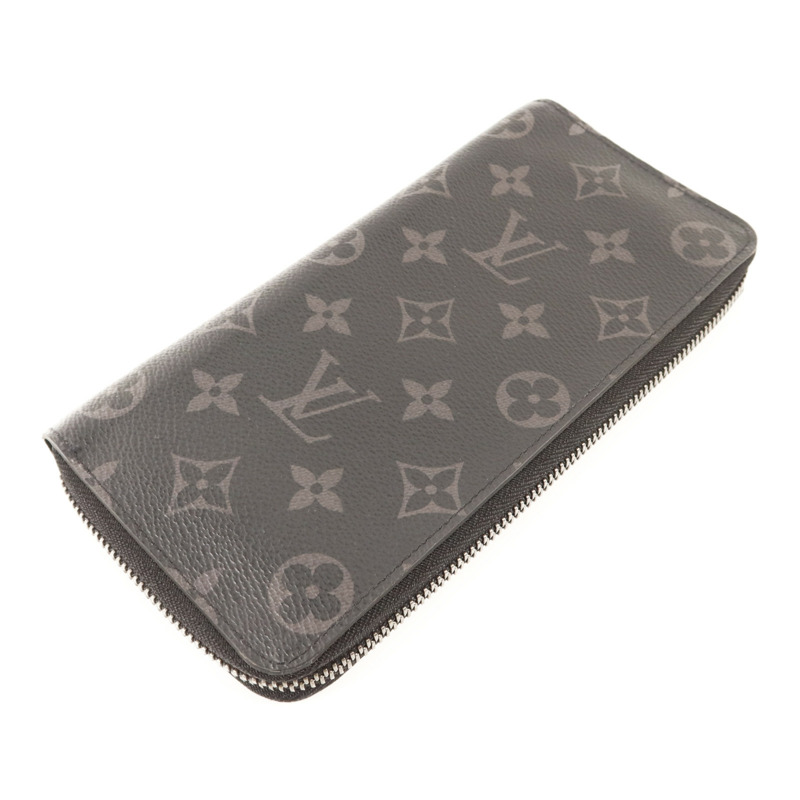 LOUIS VUITTON Monogram Eclipse Zippy Long Vertical Wallet銀扣拉鏈長錢包-2