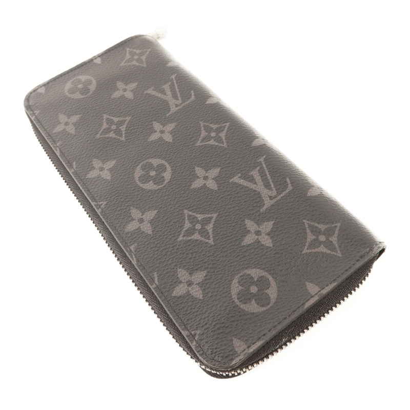 LOUIS VUITTON Monogram Eclipse Zippy Long Vertical Wallet銀扣拉鏈長錢包-3