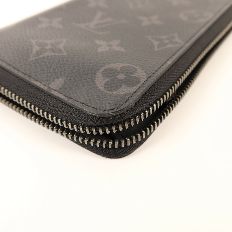 LOUIS VUITTON Monogram Eclipse Zippy Long Vertical Wallet銀扣拉鏈長錢包-9