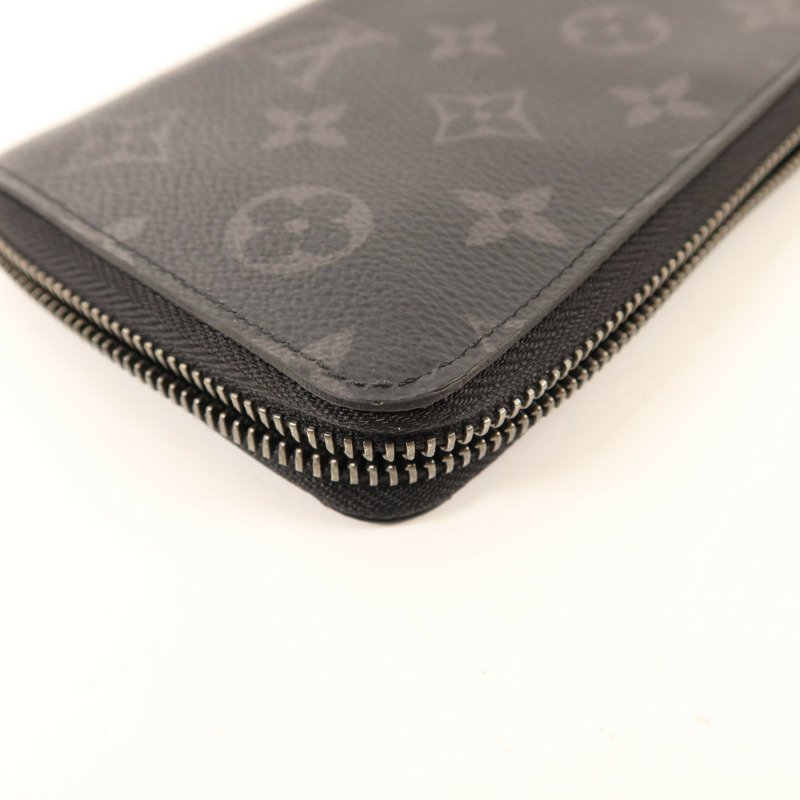 LOUIS VUITTON Monogram Eclipse Zippy Long Vertical Wallet銀扣拉鏈長錢包-12