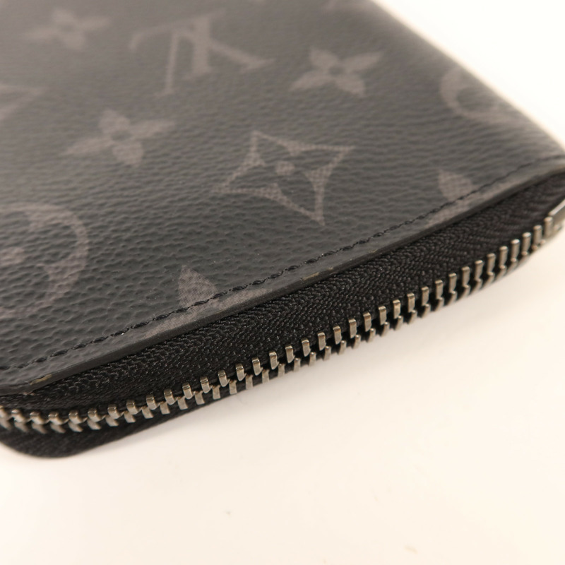 LOUIS VUITTON Monogram Eclipse Zippy Long Vertical Wallet銀扣拉鏈長錢包-13