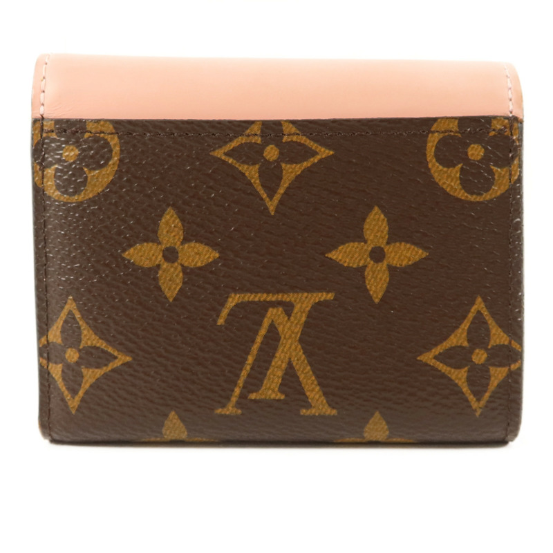 LOUIS VUITTON Monogram/牛皮皮革Zoe Wallet金扣錢包-1