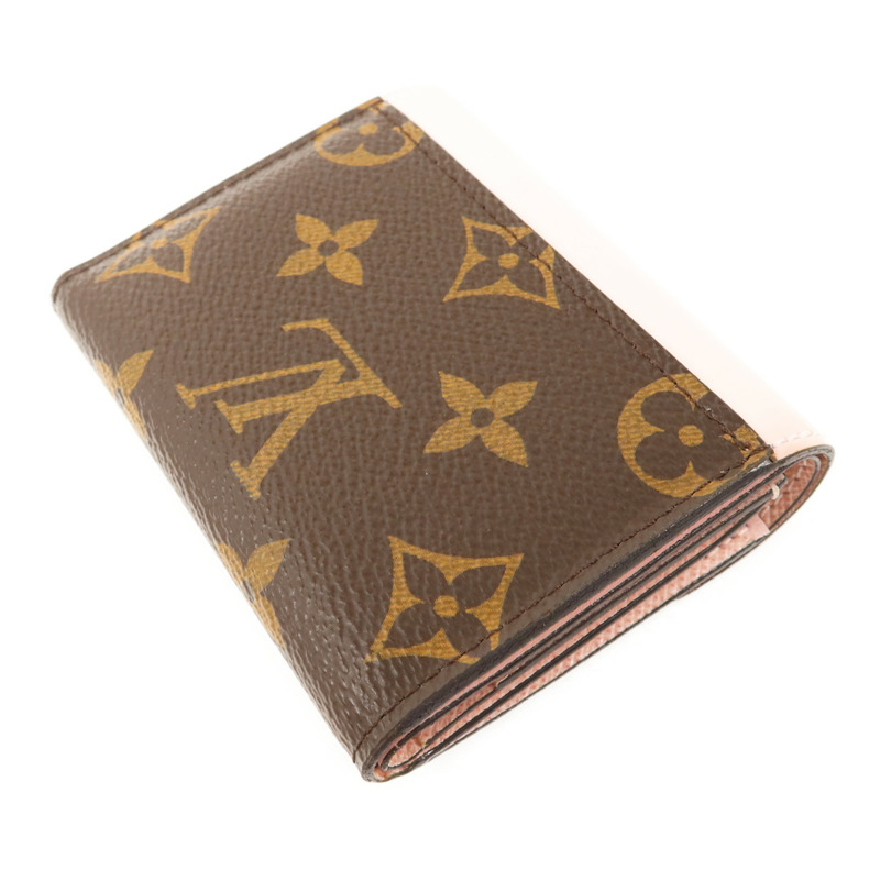 LOUIS VUITTON Monogram/牛皮皮革Zoe Wallet金扣錢包-3