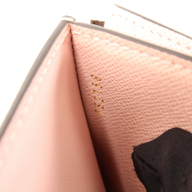 LOUIS VUITTON Monogram/牛皮皮革Zoe Wallet金扣錢包-7