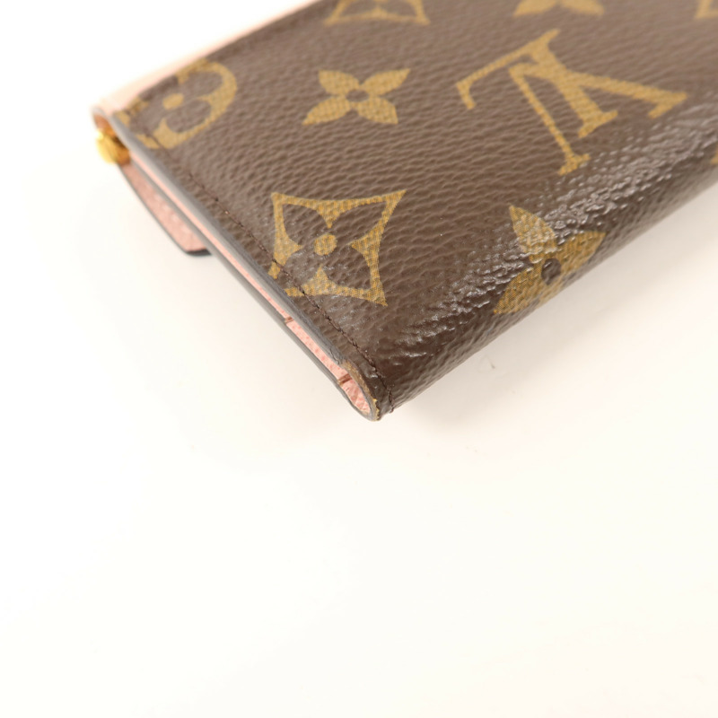LOUIS VUITTON Monogram/牛皮皮革Zoe Wallet金扣錢包-13