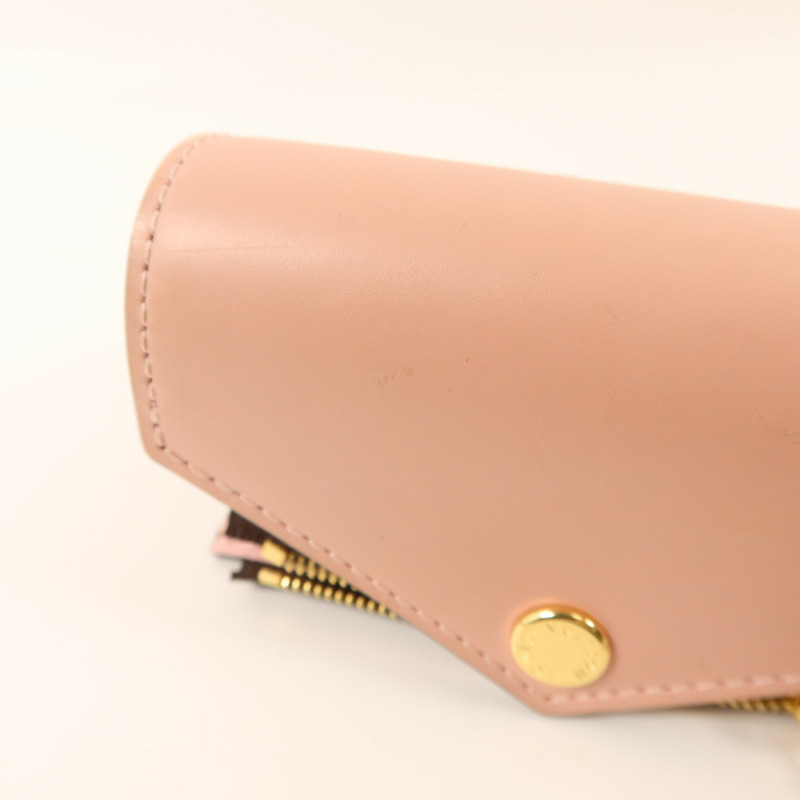 LOUIS VUITTON Monogram/牛皮皮革Zoe Wallet金扣錢包-14