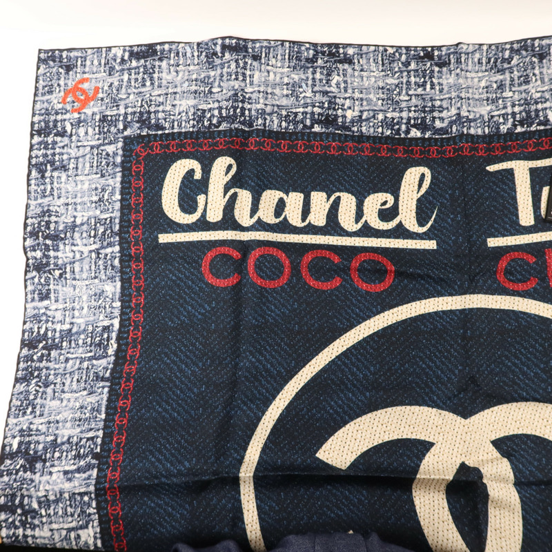 CHANEL 絲質Tweed Silk Scarf絲巾-1