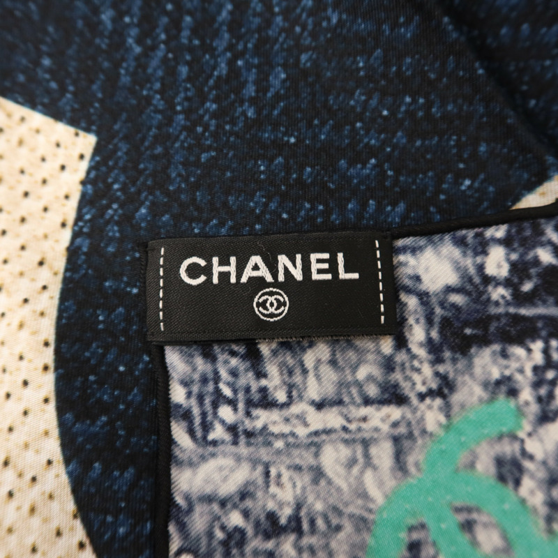 CHANEL 絲質Tweed Silk Scarf絲巾-6
