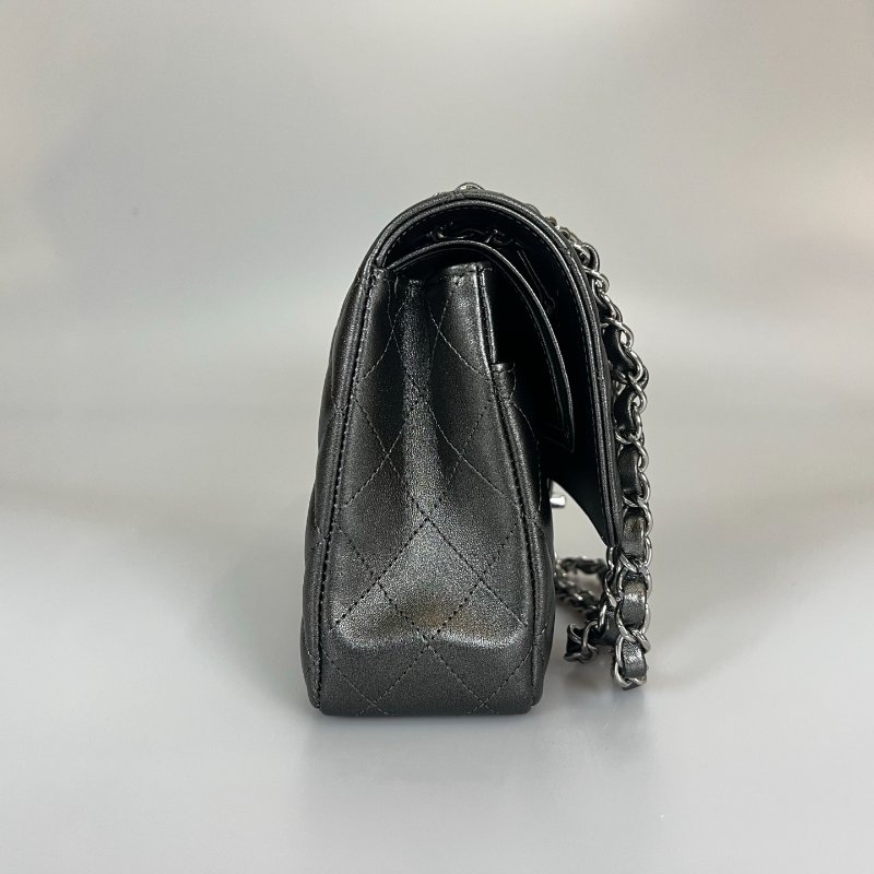 CHANEL CF25牛皮灰亮銀 AS0002/晶片款-4