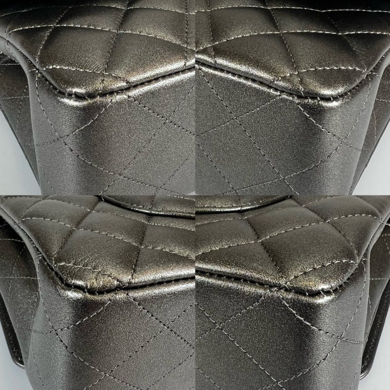 CHANEL CF25牛皮灰亮銀 AS0002/晶片款-16