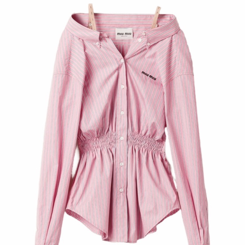 Miu Miu 女士 長袖襯衫裙IT-36 IT-38 IT-40 IT-42 IT-44碼-4