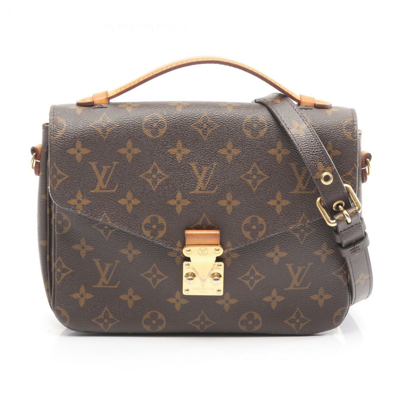 路易威登 Metis MM Pochette 手提包,塗層帆布和皮革,Monogram 圖案,女士,棕色,M44875-0