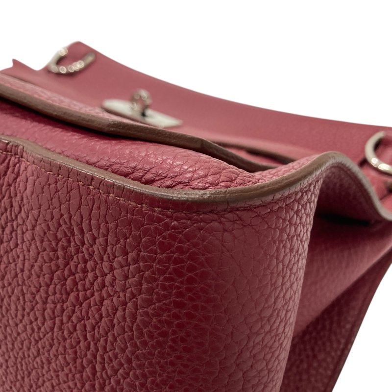 HERMÈS 愛馬仕 JYPSIÈRE 28 BAG 肩側背包 CLEMENCE 寶石紅 銀釦-9