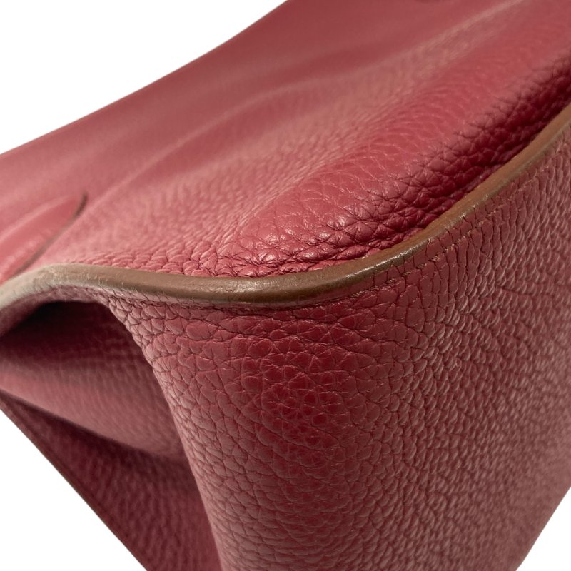HERMÈS 愛馬仕 JYPSIÈRE 28 BAG 肩側背包 CLEMENCE 寶石紅 銀釦-10
