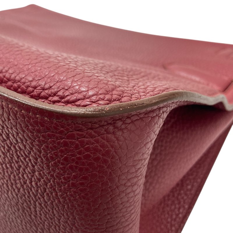 HERMÈS 愛馬仕 JYPSIÈRE 28 BAG 肩側背包 CLEMENCE 寶石紅 銀釦-11