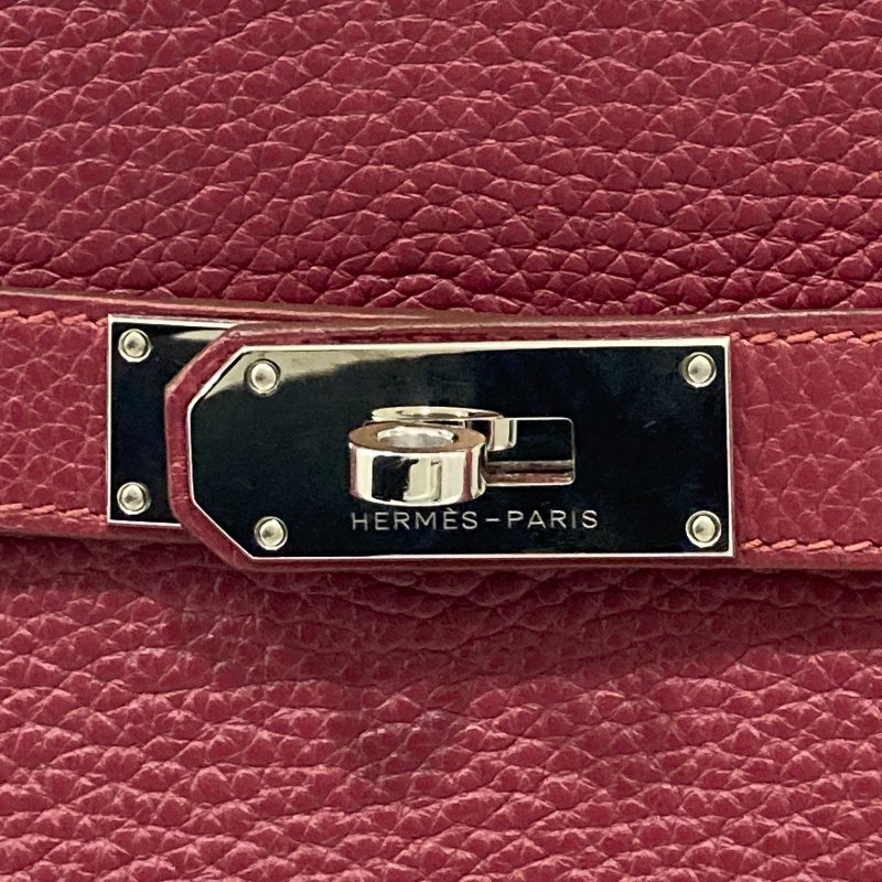 HERMÈS 愛馬仕 JYPSIÈRE 28 BAG 肩側背包 CLEMENCE 寶石紅 銀釦-13