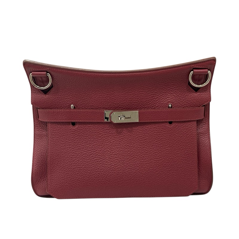 HERMÈS 愛馬仕 JYPSIÈRE 28 BAG 肩側背包 CLEMENCE 寶石紅 銀釦-1