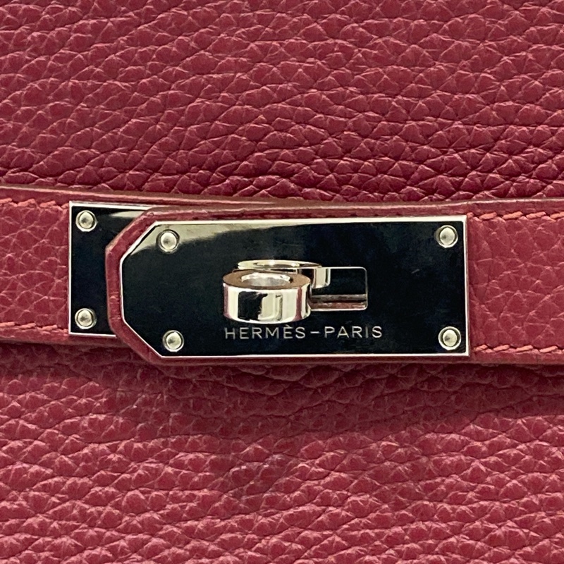 HERMÈS 愛馬仕 JYPSIÈRE 28 BAG 肩側背包 CLEMENCE 寶石紅 銀釦-13