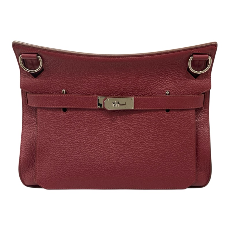 HERMÈS 愛馬仕 JYPSIÈRE 28 BAG 肩側背包 CLEMENCE 寶石紅 銀釦-1