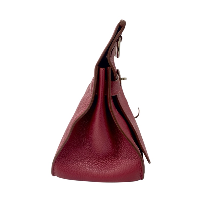 HERMÈS 愛馬仕 JYPSIÈRE 28 BAG 肩側背包 CLEMENCE 寶石紅 銀釦-4
