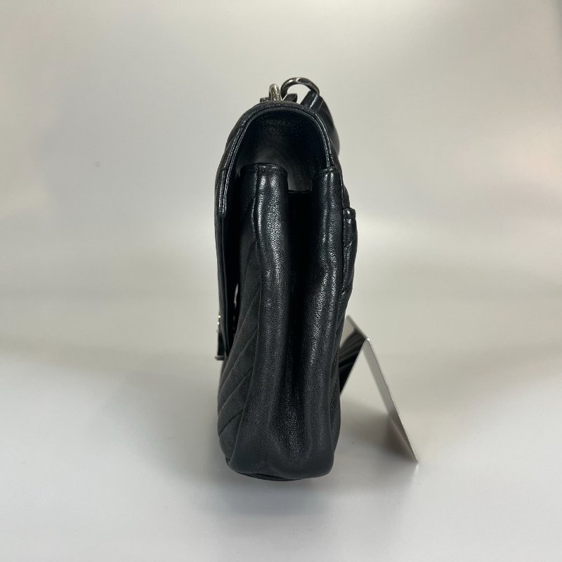 YSL 428056 黑銀學院包-3