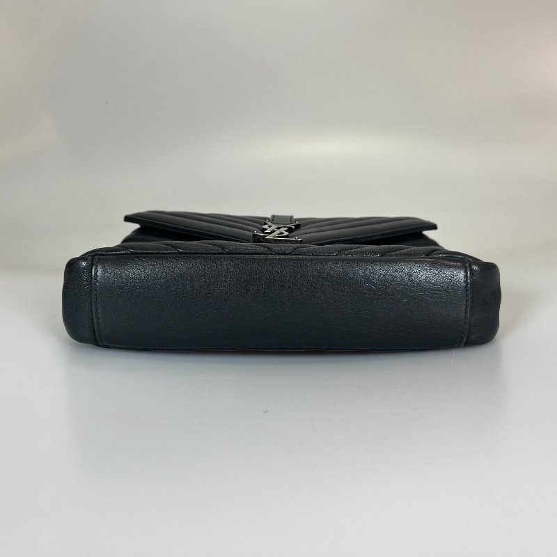 YSL 428056 黑銀學院包-4