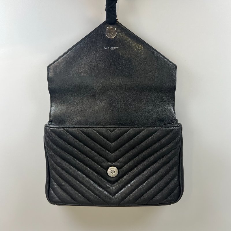 YSL 428056 黑銀學院包-5