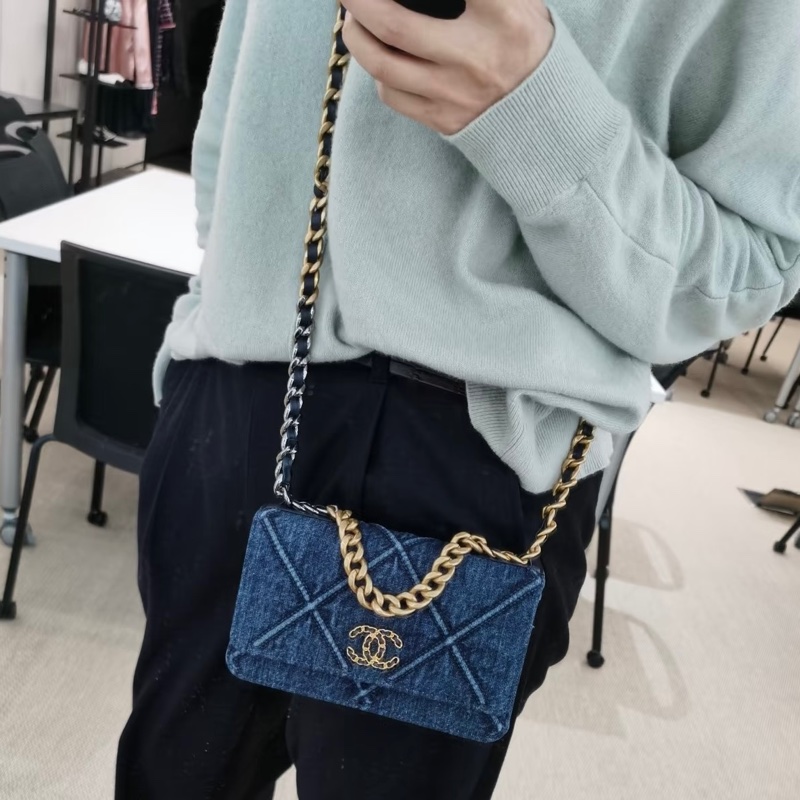 莉亞精品♡ Chanel AP0957 牛仔19woc 二手-1