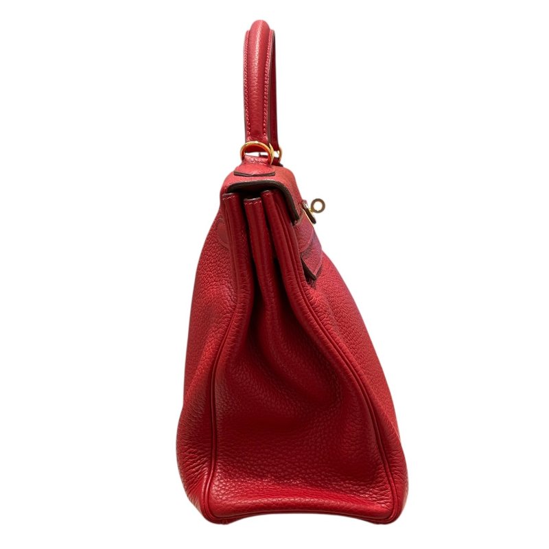HERMES 愛馬仕 KELLY 32 凱莉包 內縫 TOGO皮革 紅色 金釦-3