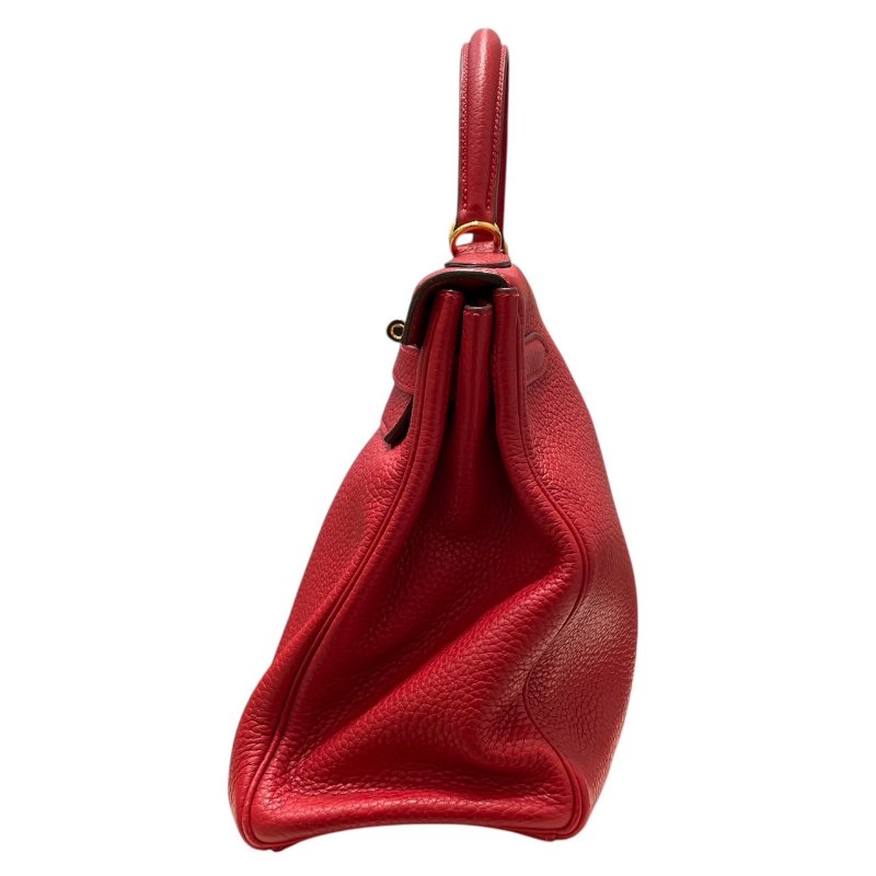 HERMES 愛馬仕 KELLY 32 凱莉包 內縫 TOGO皮革 紅色 金釦-4