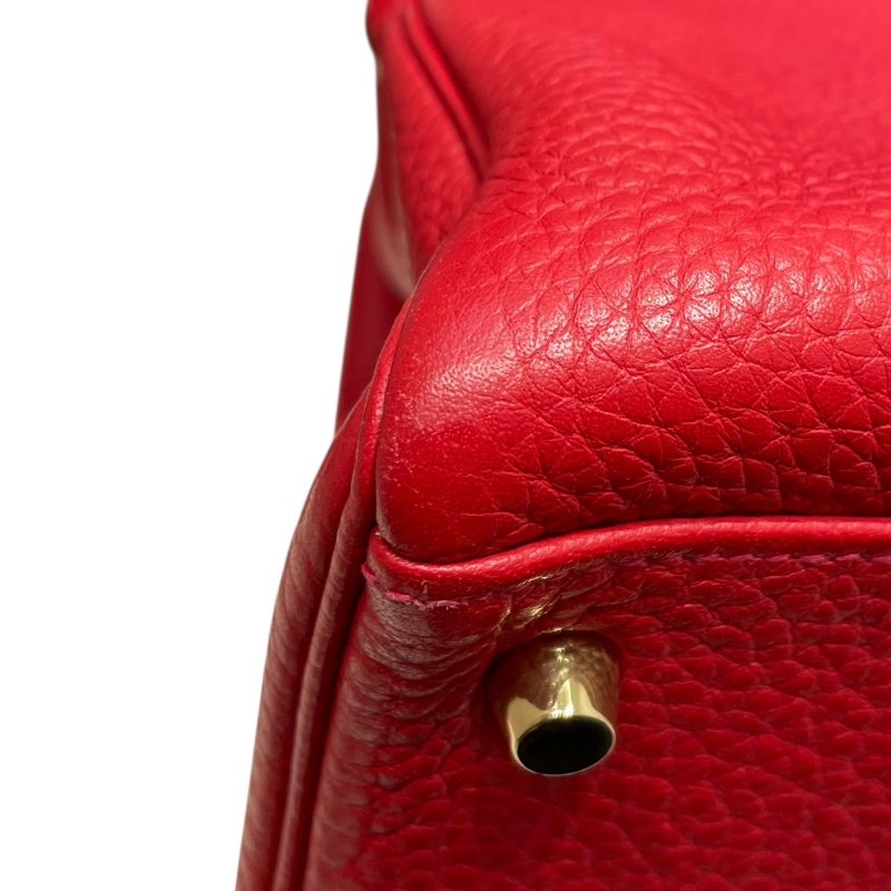 HERMES 愛馬仕 KELLY 32 凱莉包 內縫 TOGO皮革 紅色 金釦-6