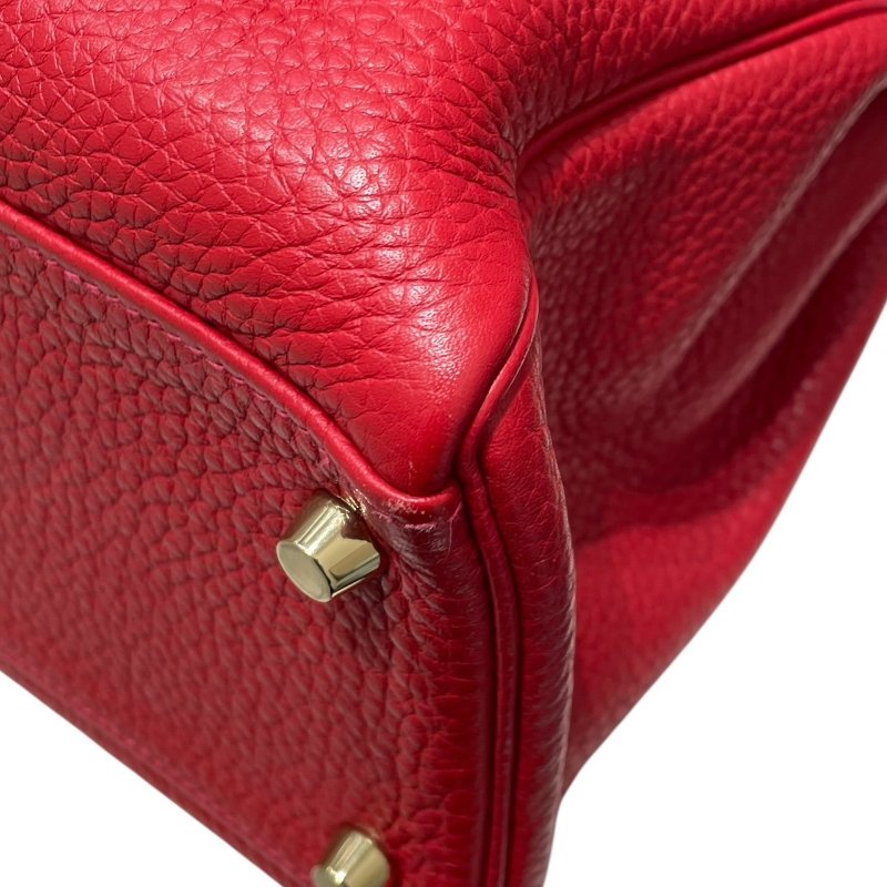 HERMES 愛馬仕 KELLY 32 凱莉包 內縫 TOGO皮革 紅色 金釦-9