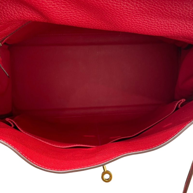 HERMES 愛馬仕 KELLY 32 凱莉包 內縫 TOGO皮革 紅色 金釦-13