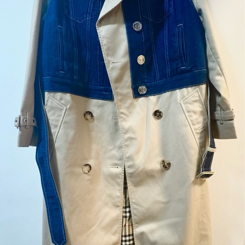 Burberry Trench Coat Denim/ Gabardine