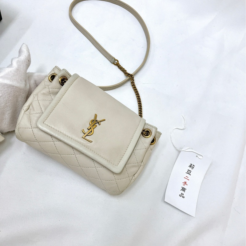 莉亞精品♡ YSL 672738 nolita 白金 二手-2
