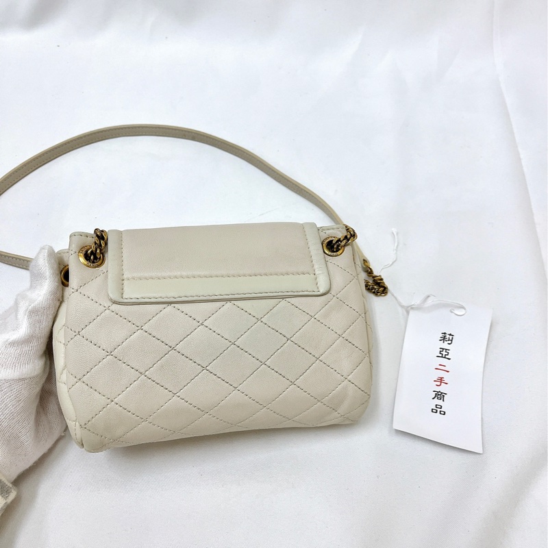 莉亞精品♡ YSL 672738 nolita 白金 二手-3