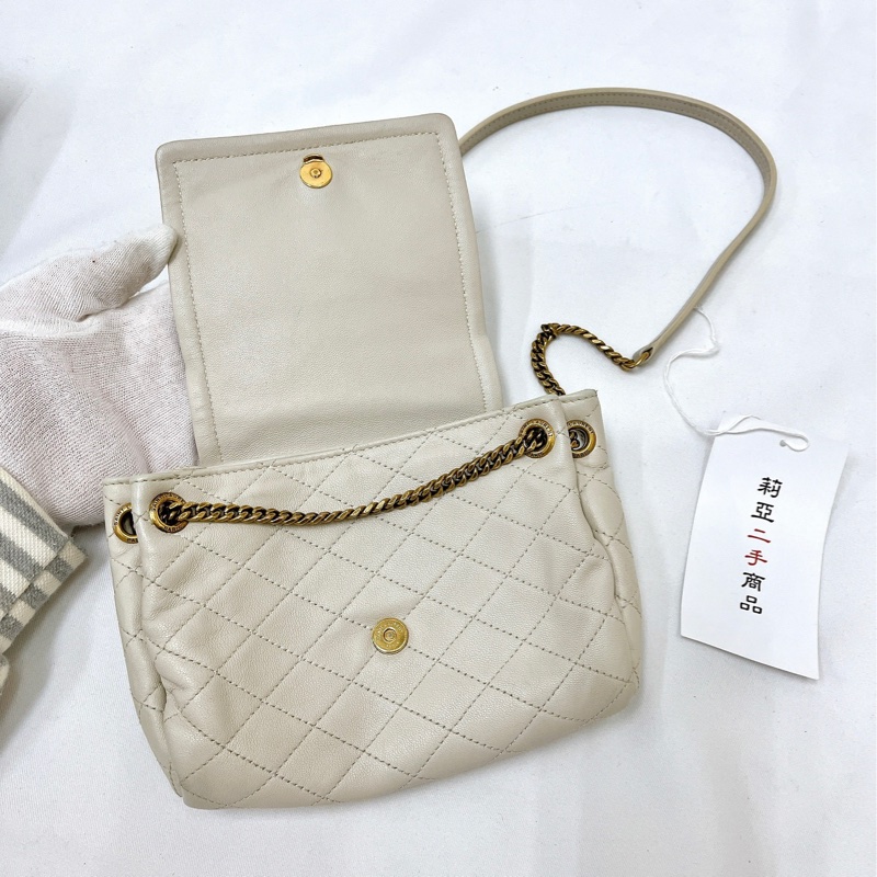 莉亞精品♡ YSL 672738 nolita 白金 二手-12