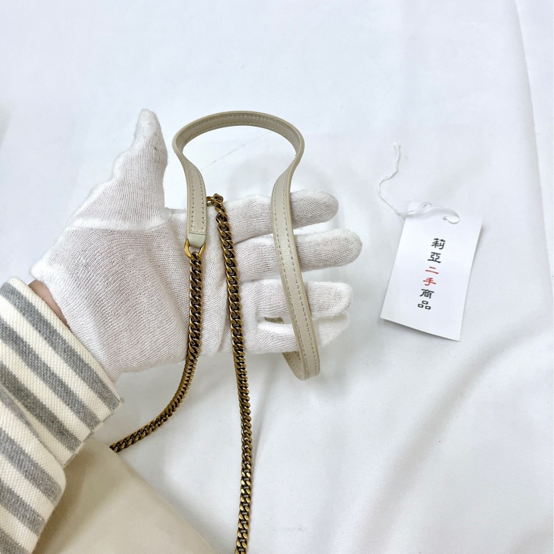 莉亞精品♡ YSL 672738 nolita 白金 二手-15